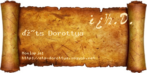 Áts Dorottya névjegykártya